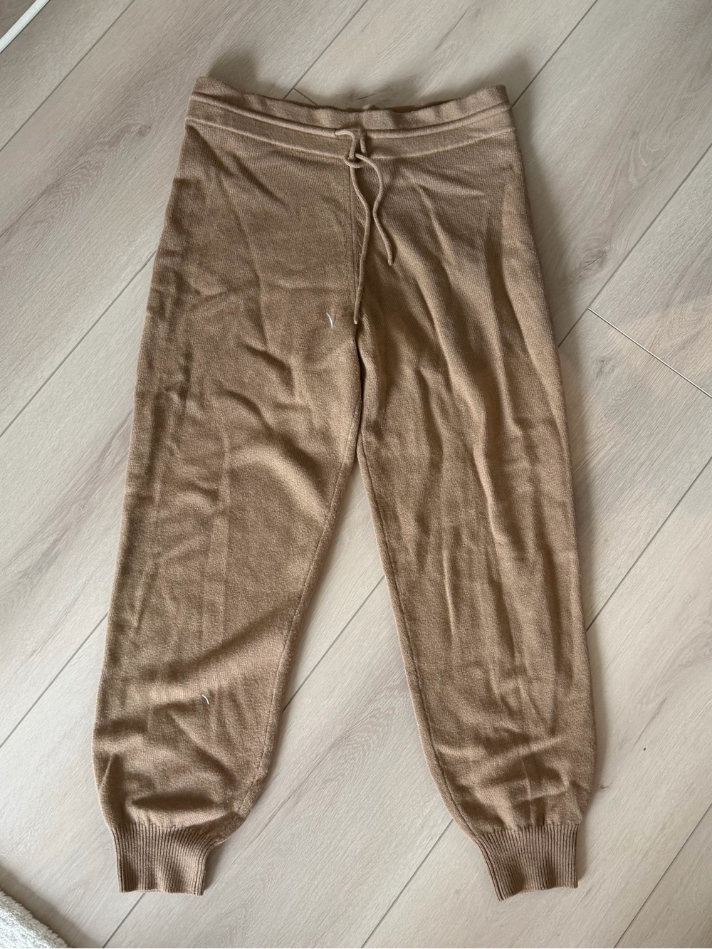 Theory Camel Knit Sweatpants